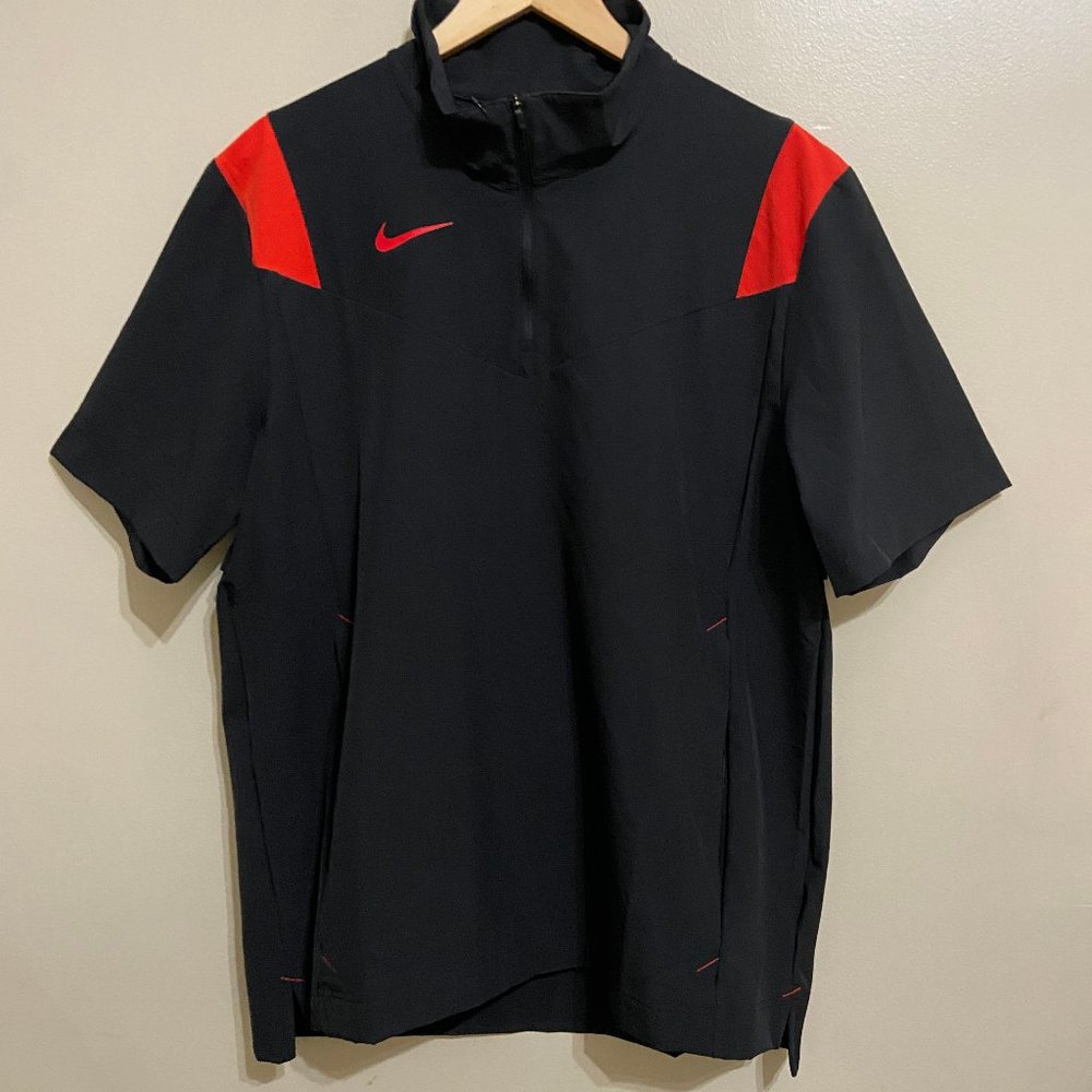 Nike Football Coach Performance Sideline Jacket Black Red Men DJ5113-011 NEW